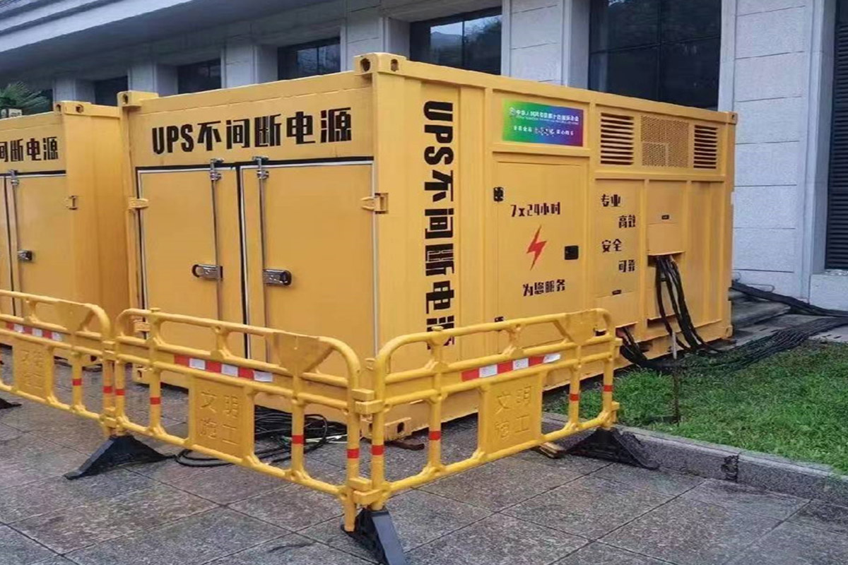 大足发电机租赁施工现场