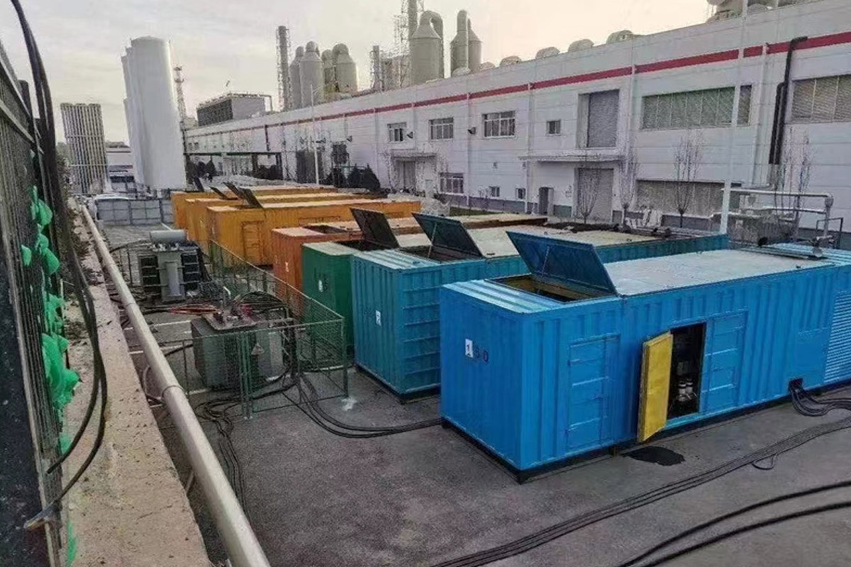 大足发电机租赁施工现场